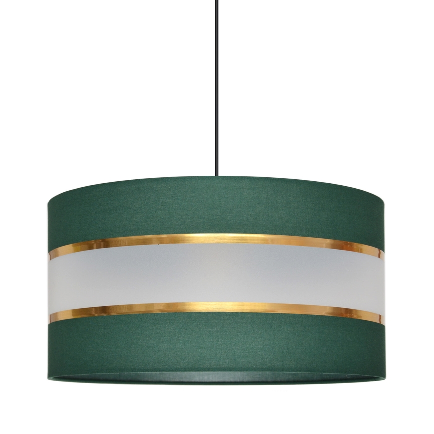Lestenec na vrvici HELEN 1xE27/15W/230V d. 40 cm zelen/zlat