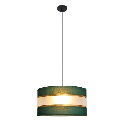 Lestenec na vrvici HELEN 1xE27/15W/230V d. 40 cm zelen/zlat