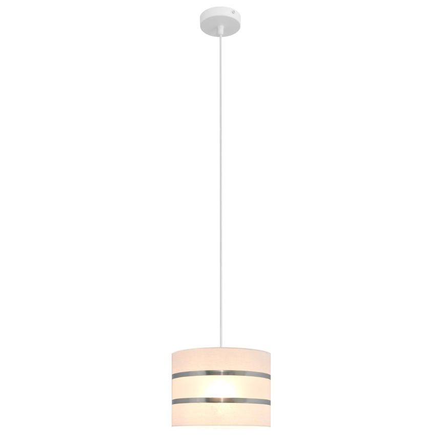 Lestenec na vrvici HELEN 1xE27/15W/230V premer 20 cm bela