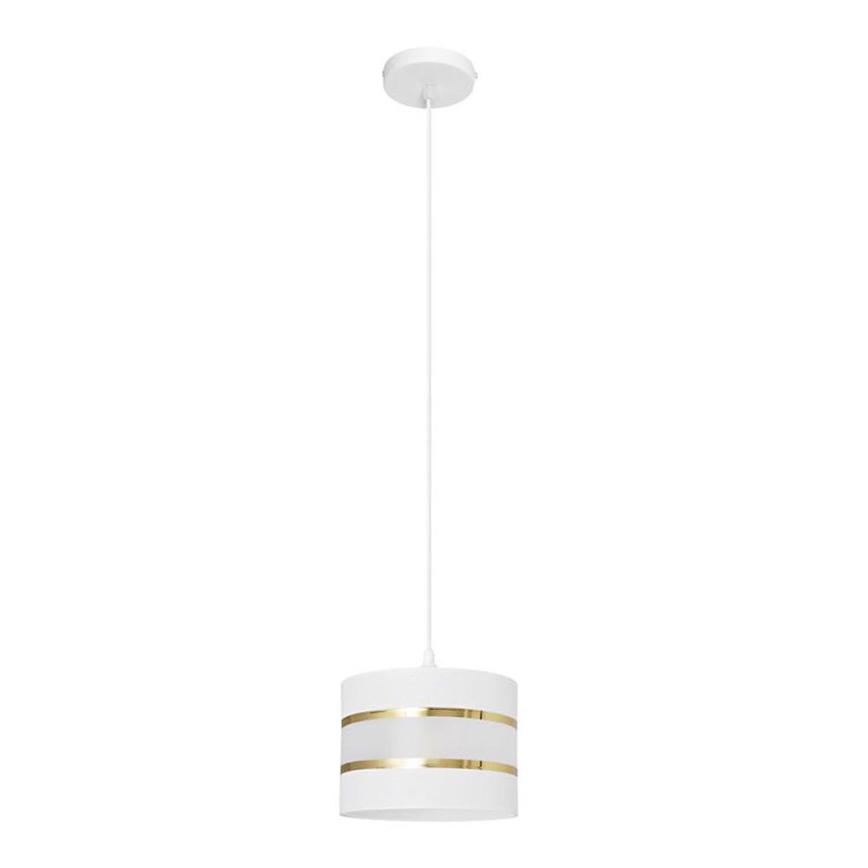 Lestenec na vrvici HELEN 1xE27/15W/230V premer 20 cm bela/zlata