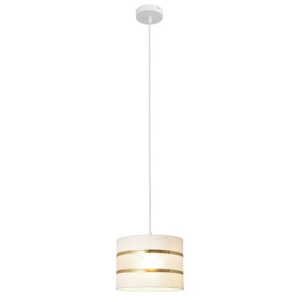 Lestenec na vrvici HELEN 1xE27/15W/230V premer 20 cm bela/zlata