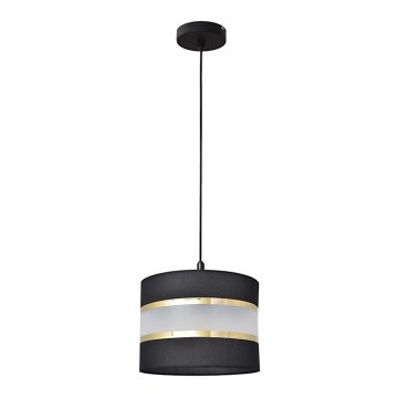 Lestenec na vrvici HELEN 1xE27/15W/230V premer 20 cm črna/zlata
