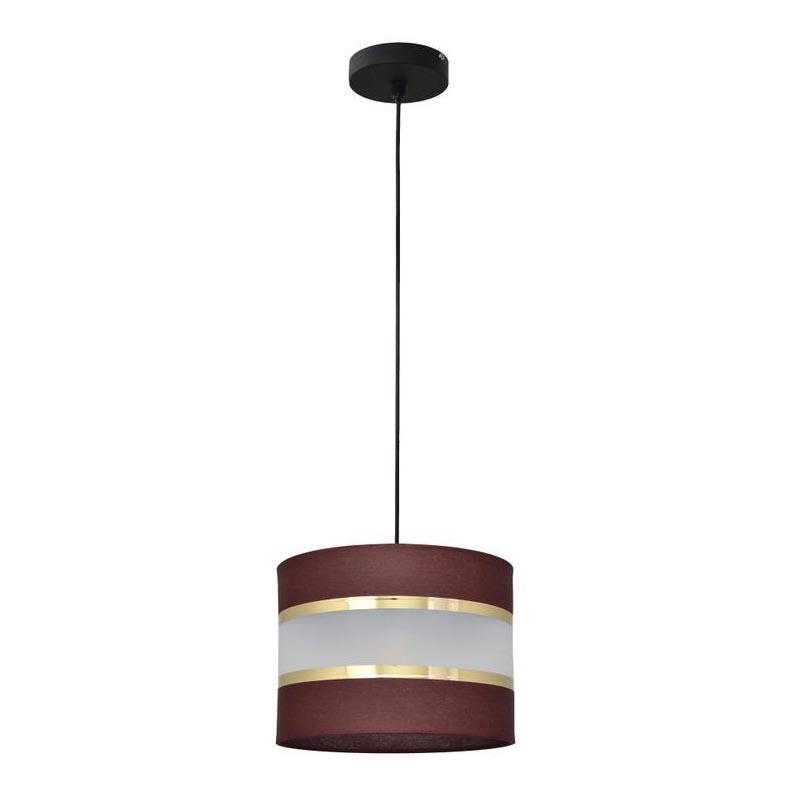 Lestenec na vrvici HELEN 1xE27/15W/230V premer 20 cm rjava/črna/zlata