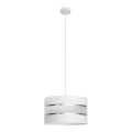 Lestenec na vrvici HELEN 1xE27/15W/230V premer 35 cm bela