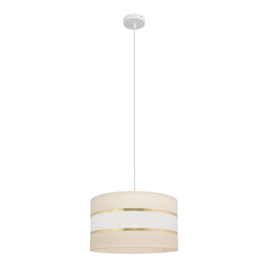 Lestenec na vrvici HELEN 1xE27/15W/230V premer 35 cm krem barva/zlata