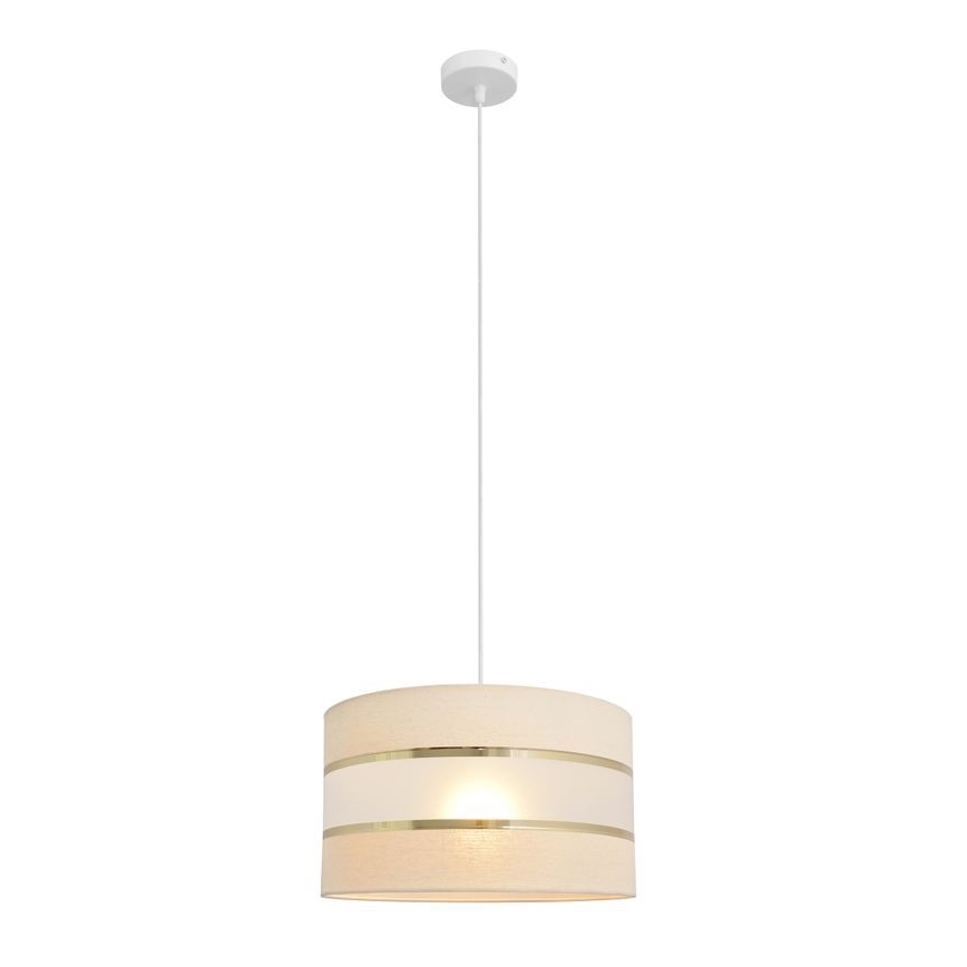Lestenec na vrvici HELEN 1xE27/15W/230V premer 35 cm krem barva/zlata