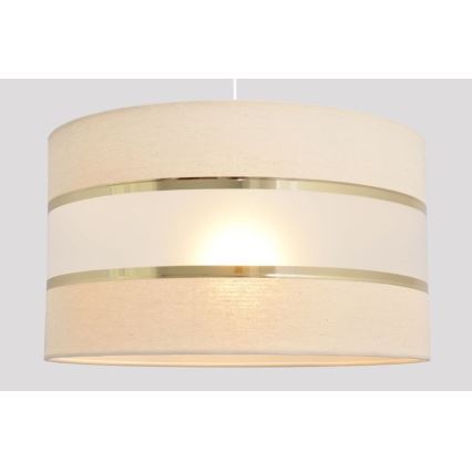 Lestenec na vrvici HELEN 1xE27/15W/230V premer 35 cm krem barva/zlata