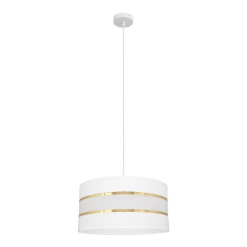 Lestenec na vrvici HELEN 1xE27/15W/230V premer 40 cm bela/zlata