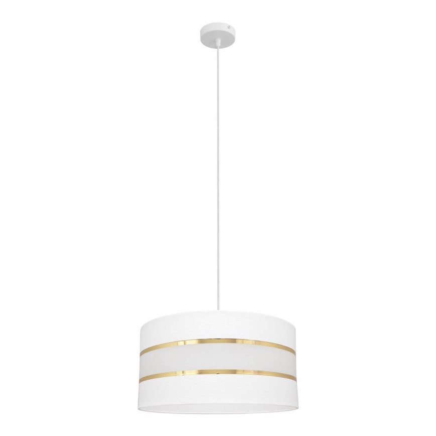 Lestenec na vrvici HELEN 1xE27/15W/230V premer 40 cm bela/zlata