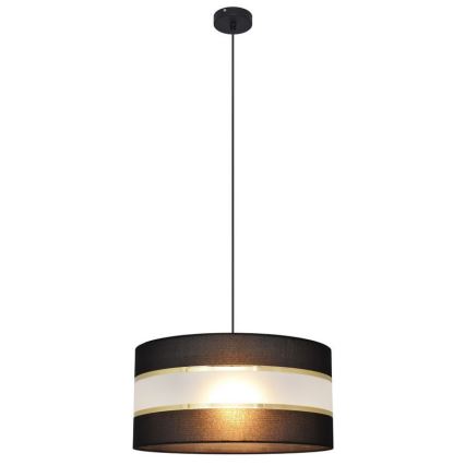 Lestenec na vrvici HELEN 1xE27/15W/230V premer 40 cm črna/zlata
