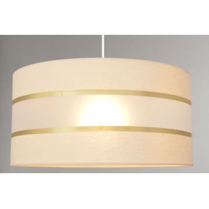 Lestenec na vrvici HELEN 1xE27/15W/230V premer 40 cm krem barva/zlata