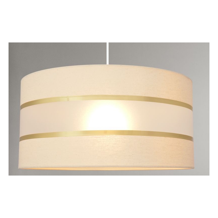 Lestenec na vrvici HELEN 1xE27/15W/230V premer 40 cm krem barva/zlata