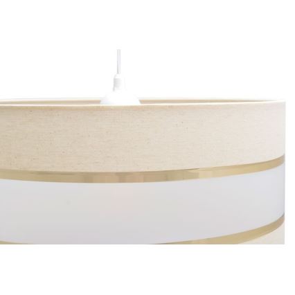 Lestenec na vrvici HELEN 1xE27/15W/230V premer 40 cm krem barva/zlata