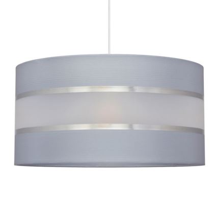 Lestenec na vrvici HELEN 1xE27/15W/230V premer 40 cm siva/srebrna