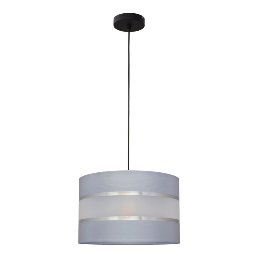 Lestenec na vrvici HELEN 1xE27/15W/230V siva/črna