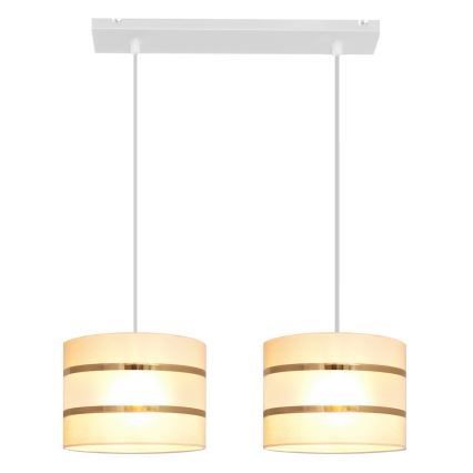 Lestenec na vrvici HELEN 2xE27/15W/230V bež
