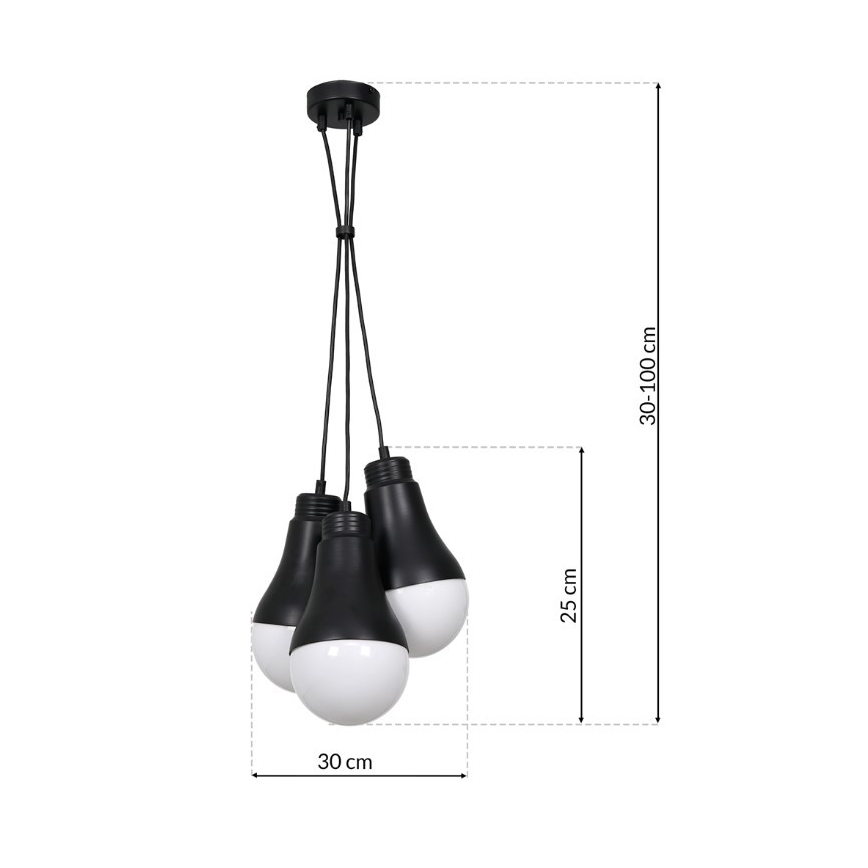 Lestenec na vrvici HELIOS 3xE14/40W/230V