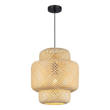 Lestenec na vrvici HESTIA 1xE27/60W/230V pr. 30 cm bambus