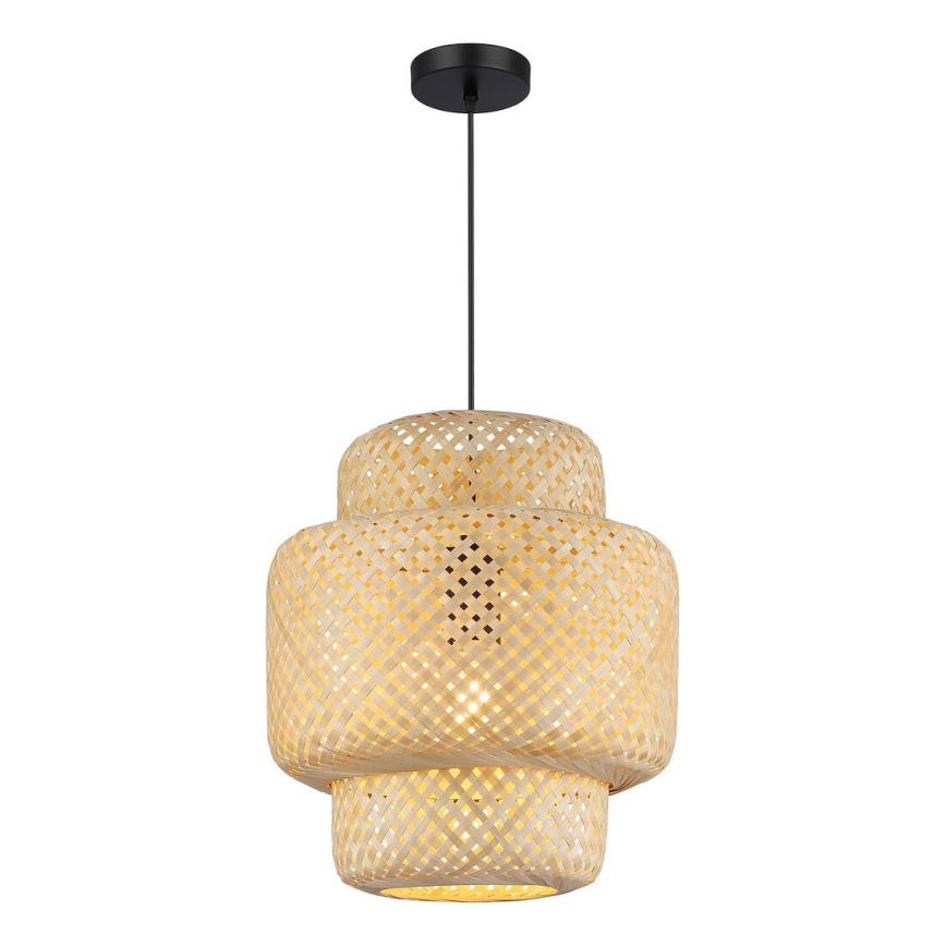 Lestenec na vrvici HESTIA 1xE27/60W/230V pr. 30 cm bambus