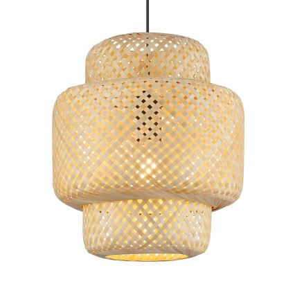 Lestenec na vrvici HESTIA 1xE27/60W/230V pr. 30 cm bambus