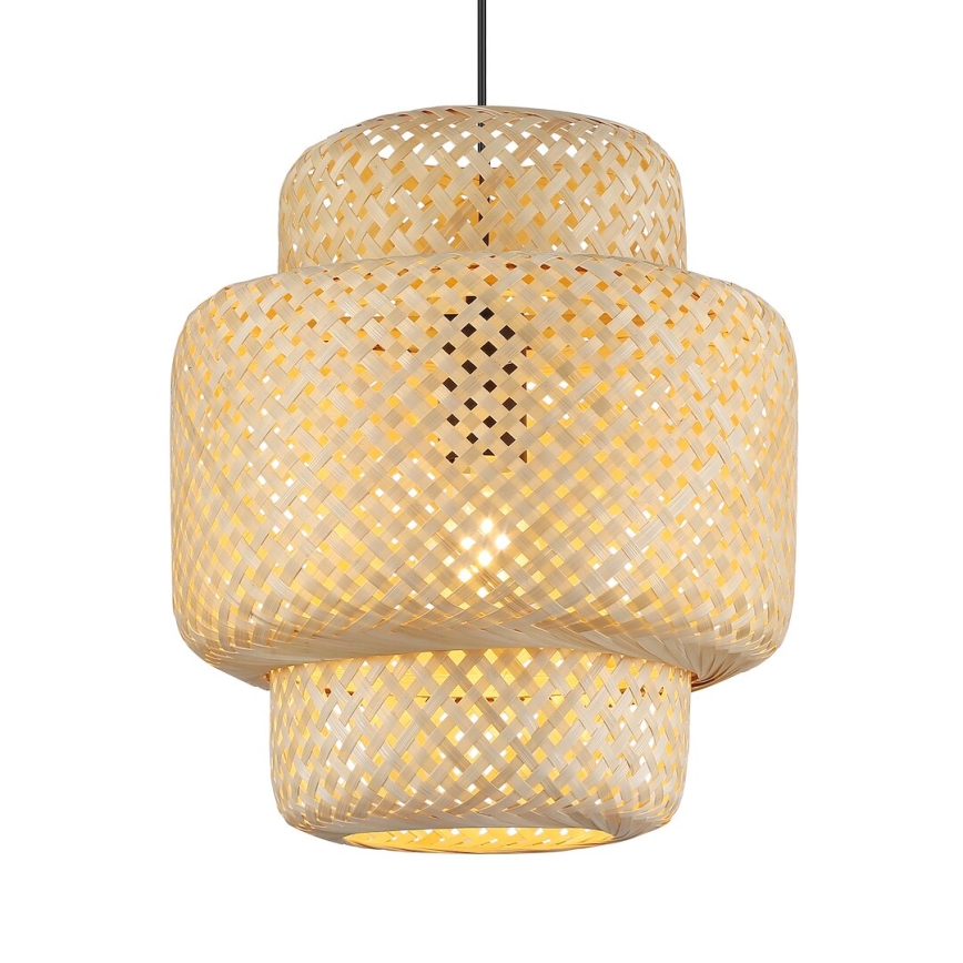 Lestenec na vrvici HESTIA 1xE27/60W/230V pr. 30 cm bambus