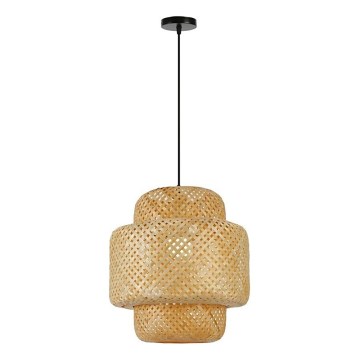 Lestenec na vrvici HILO 1xE27/40W/230V pr. 38 cm bambus