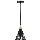 Lestenec na vrvici HIRA 1xE27/60W/230V pr. 18 cm črna