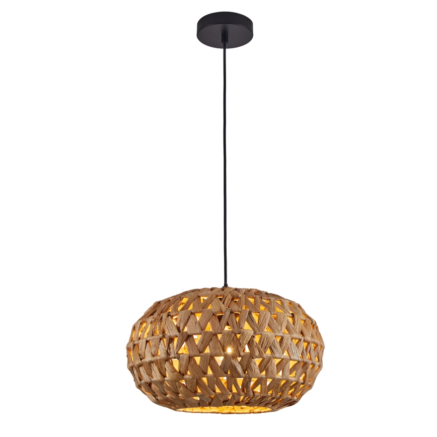 Lestenec na vrvici HOSHI 1xE27/20W/230V pr. 38 cm konoplja