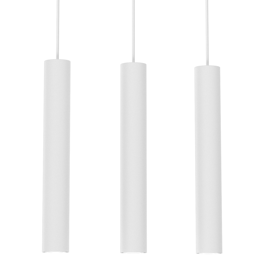 Lestenec na vrvici HUDSON 3xGU10/8W/230V bela