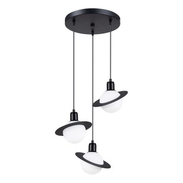 Lestenec na vrvici HYPERION 3xG9/8W/230V črna