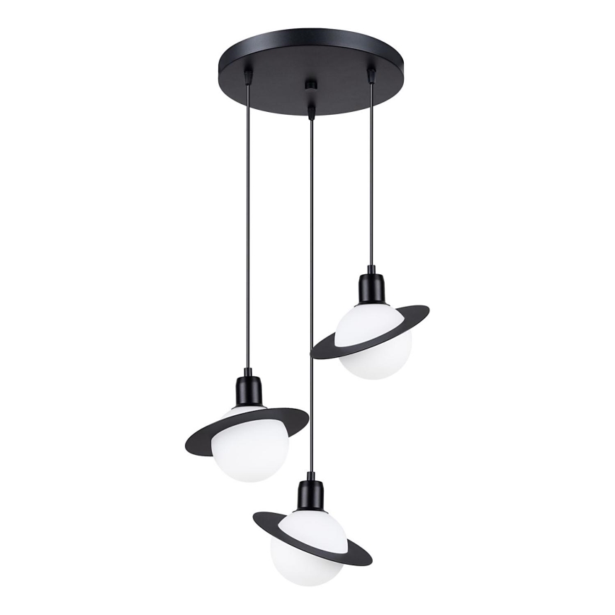 Lestenec na vrvici HYPERION 3xG9/8W/230V črna