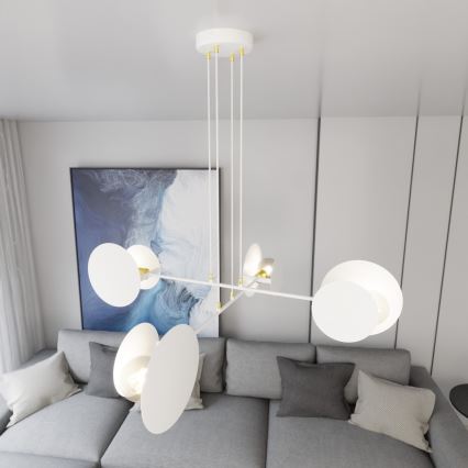 Lestenec na vrvici IDEA 4xE27/15W/230V bela
