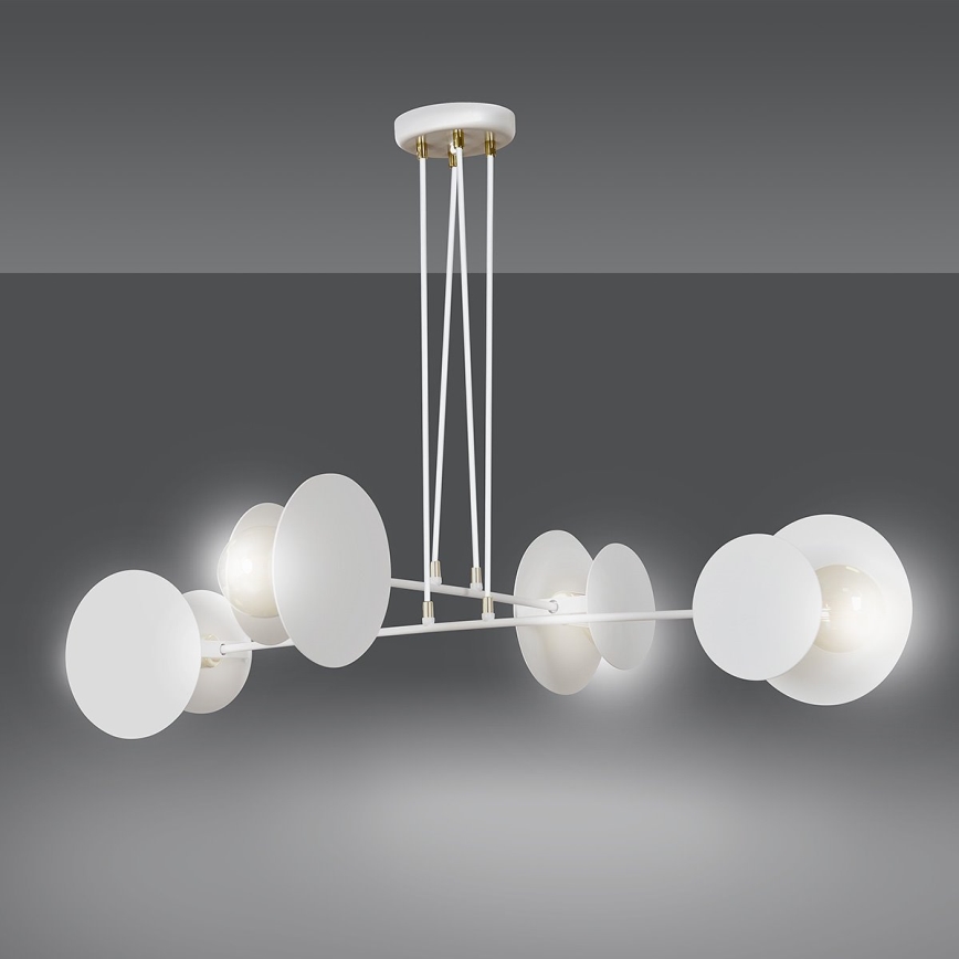 Lestenec na vrvici IDEA 4xE27/15W/230V bela