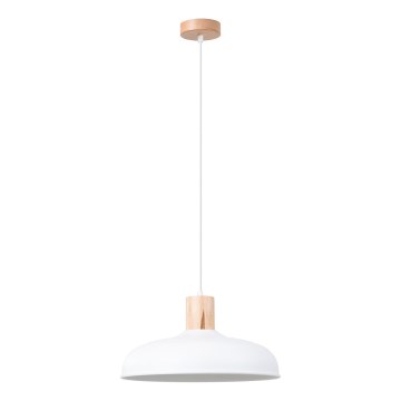 Lestenec na vrvici INDY 1xE27/15W/230V pr. 38 cm bela