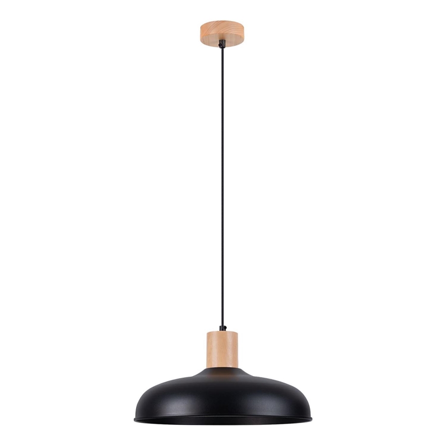 Lestenec na vrvici INDY 1xE27/15W/230V pr. 38 cm črna