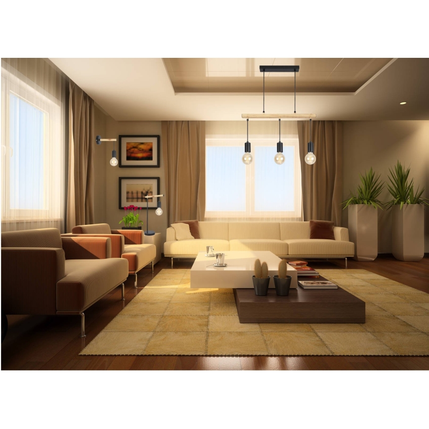 Lestenec na vrvici IZZY 3xE27/60W/230V