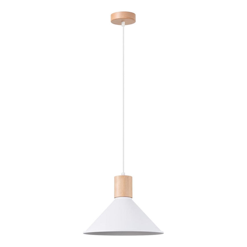Lestenec na vrvici JAGA 1xE27/15W/230V pr. 30 cm bela