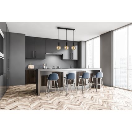 Lestenec na vrvici JANTAR BLACK 3xE27/60W/230V
