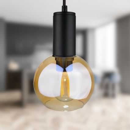 Lestenec na vrvici JANTAR BLACK 3xE27/60W/230V