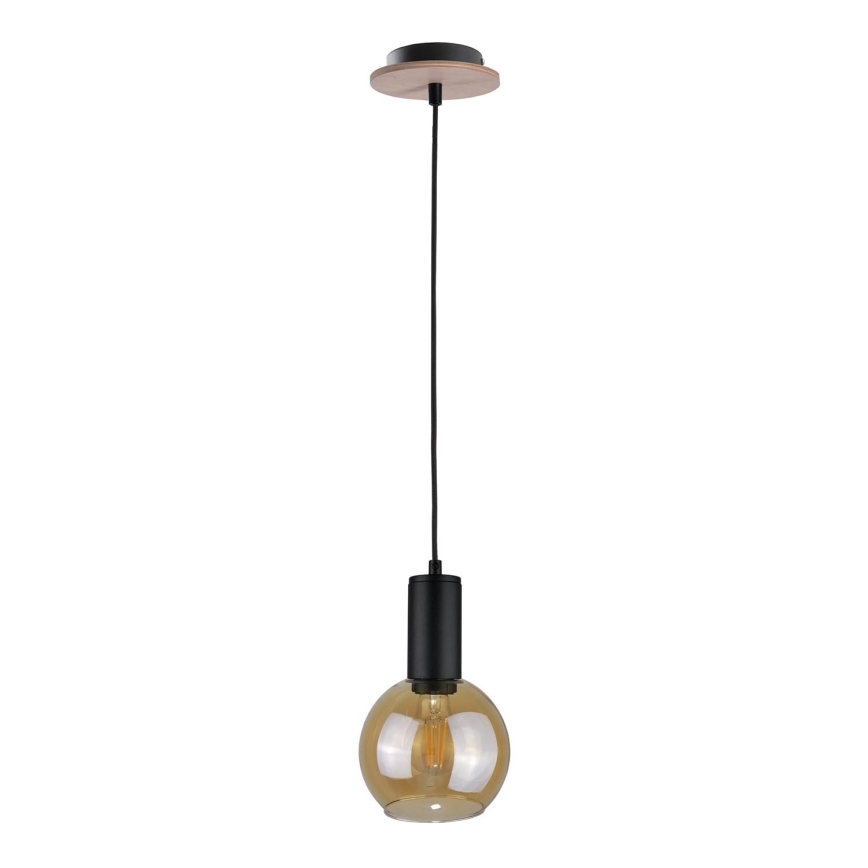 Lestenec na vrvici JANTAR WOOD 1xE27/60W/230V