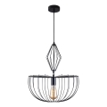 Lestenec na vrvici JASMINA 1xE27/20W/230V pr. 40 cm črna