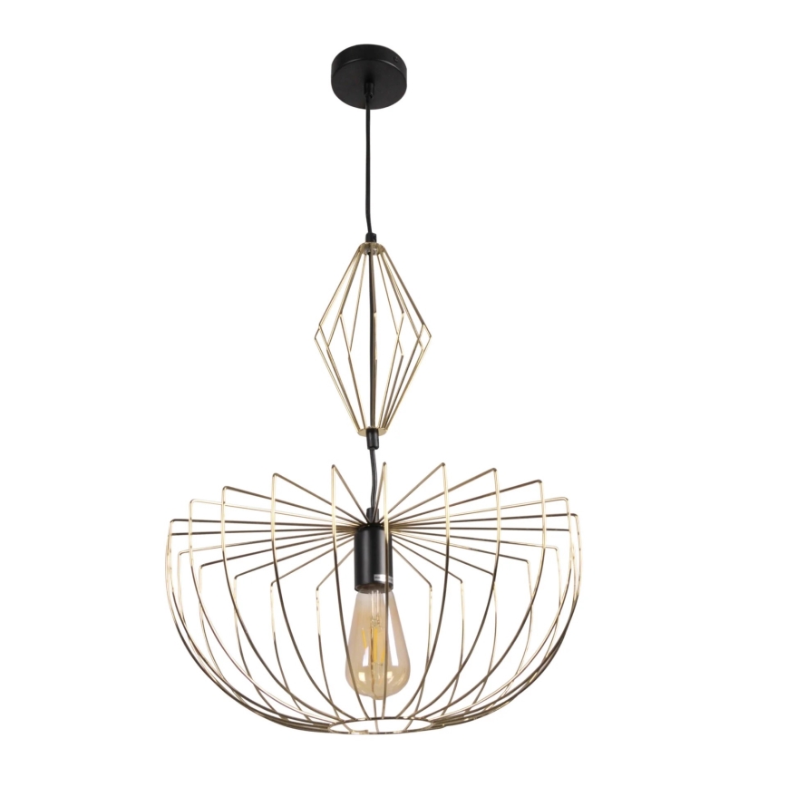 Lestenec na vrvici JASMINA 1xE27/20W/230V pr. 40 cm zlata