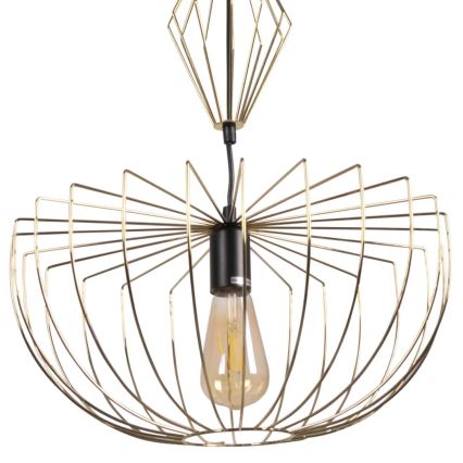 Lestenec na vrvici JASMINA 1xE27/20W/230V pr. 40 cm zlata