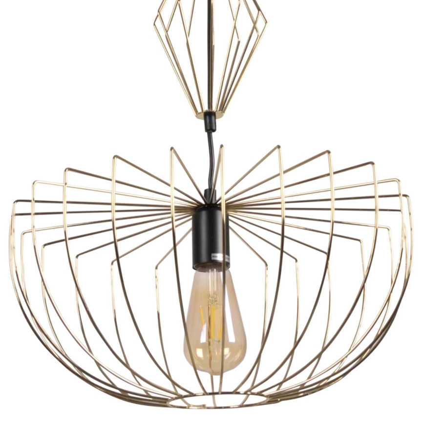 Lestenec na vrvici JASMINA 1xE27/20W/230V pr. 40 cm zlata