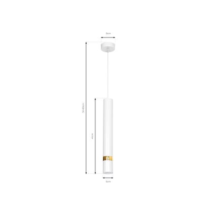 Lestenec na vrvici JOKER 1xGU10/25W/230V bel