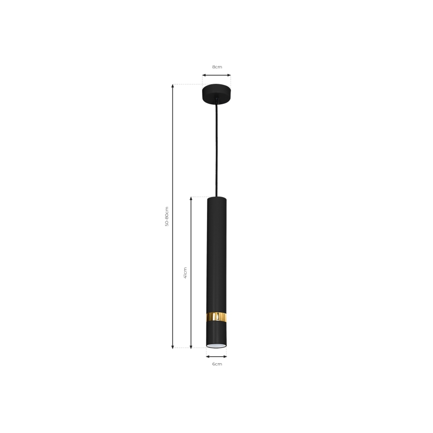 Lestenec na vrvici JOKER 1xGU10/25W/230V črna