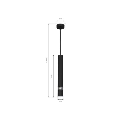 Lestenec na vrvici JOKER 1xGU10/25W/230V črna