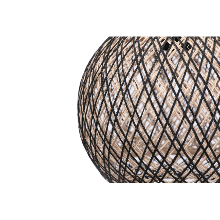 Lestenec na vrvici JUTE 1xE27/60W/230V črna