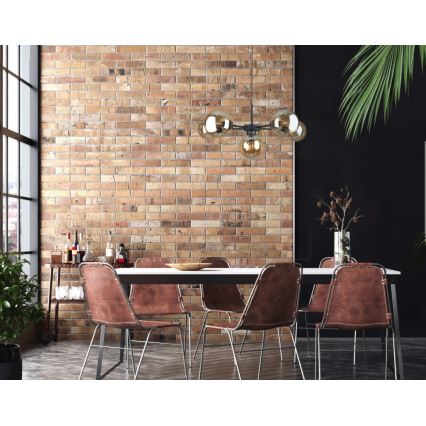 Lestenec na vrvici KALIOPE II 6xE14/50W/230V črna/dimna bež