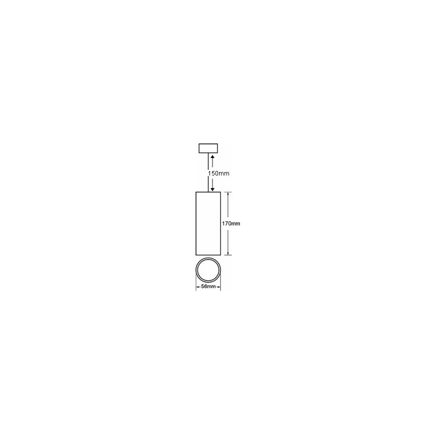 Lestenec na vrvici KARADON 1xGU10/30W/230V 17 cm bela